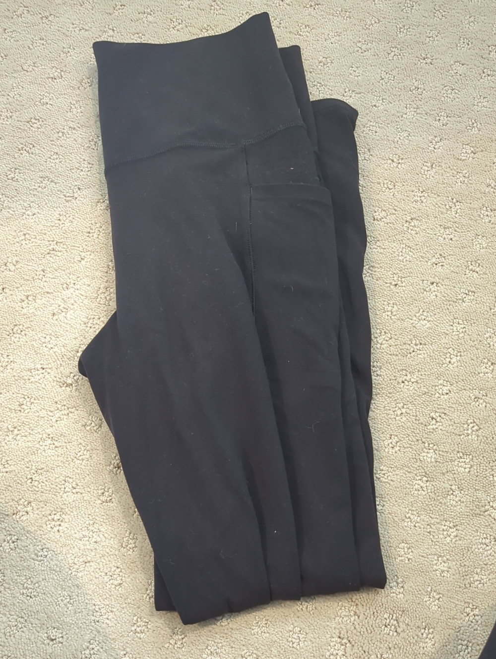 Athleta Black High-Waist Leggings with Side Pocket